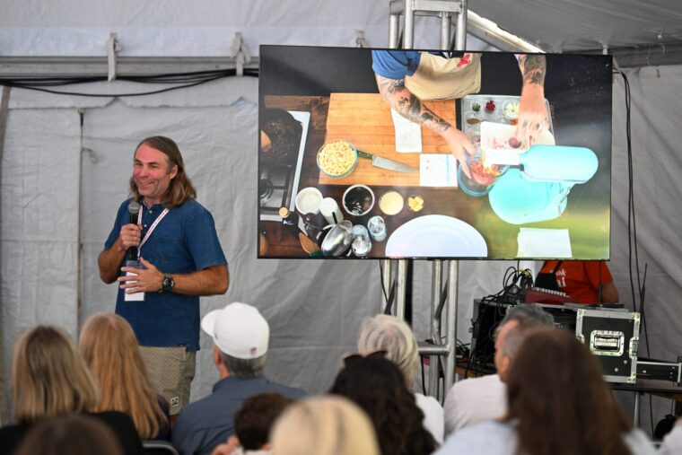 The Turkey Book cooking demo with Jesse Griffiths at the Texas Book Festival