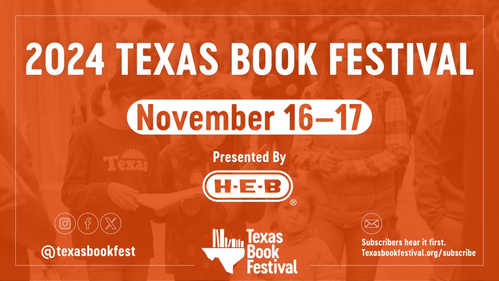 Save the 2024 Texas Book Festival Dates Texas Book Festival
